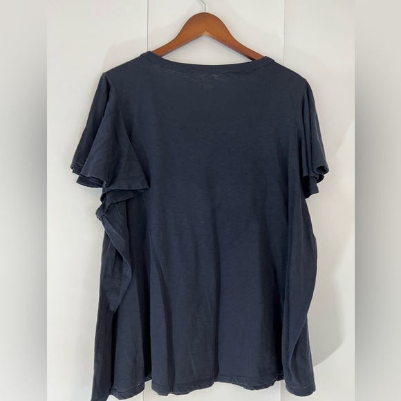 Lane Bryant Womens Flutter-Sleeve Embroidered Yoke Top Boho Size 22/24 - Picture 6 of 8